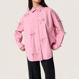 Joa Bow Shirt- Pink