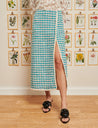Novelty Tweed Midi Skirt