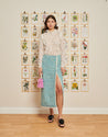 Novelty Tweed Midi Skirt