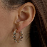 Crystal Heart Hoops