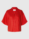 Boxy Linen Shirt - Scarlet