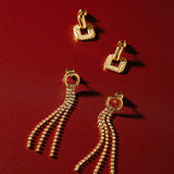 Interlocking Square Earrings