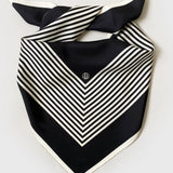 No 2. Black Silk Scarf - 90CM
