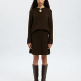 Lulu Brushed Knit Keyhole O-Neck