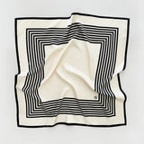 No.1 Cream Silk Scarf - 65CM