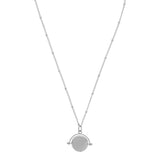 Luxe Disc Spinner Necklace - Silver