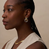 Mix Plate Interlocking Earrings
