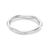 Polished Hammered Bangle- Silver