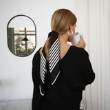 No. 2 Black Silk Scarf - 65CM