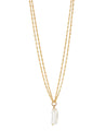 Pearl Two Chain Necklace