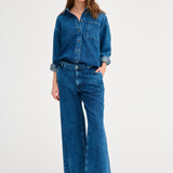 Malo Wide Leg Jeans - Medium Blue
