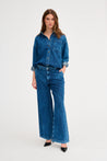 Malo Wide Leg Jeans - Medium Blue