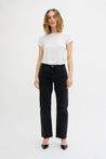 Henna High Straight Jeans - Dark Grey