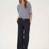 Lisa Striped T-shirt- Navy
