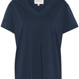 Hanne V-Neck T-shirt -Navy