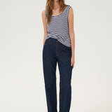 Lisa Striped Top- Navy
