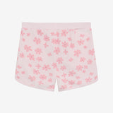 Pink Flower Sweat Shorts