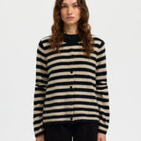 Stripped Knit Cardigan