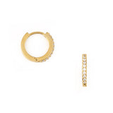 Pave Huggie Hoops
