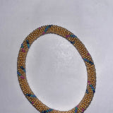 Nepal Bracelet - Gold, Pink and Blue
