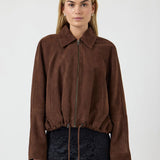 Noel Suede Leather Brown Jacket