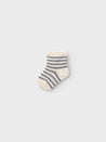 Elove Stripe Sock - Silver Filigree