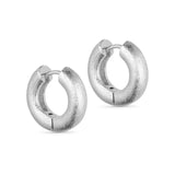 Bea Wide Hoop Earring - Silver