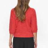 Brushed Fiery Red Cardigan