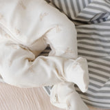 Waffle Baby Blanket - Sage Stripe