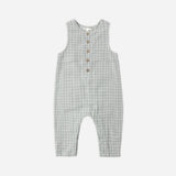Button Jumpsuit - Green Gingham