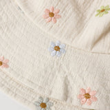 Bucket Hat - Embroidered Daisies