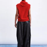 Hiji Wool Blend Scarf - Red