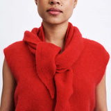 Hiji Wool Blend Scarf - Red