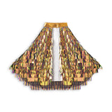 Holographic Fringed Cape- Gold