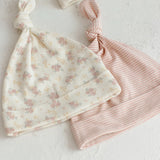 Knotted baby hat - Flower Field (0-6m)