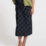 Delia Twist Detail Midi Skirt