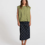 Delia Twist Detail Midi Skirt