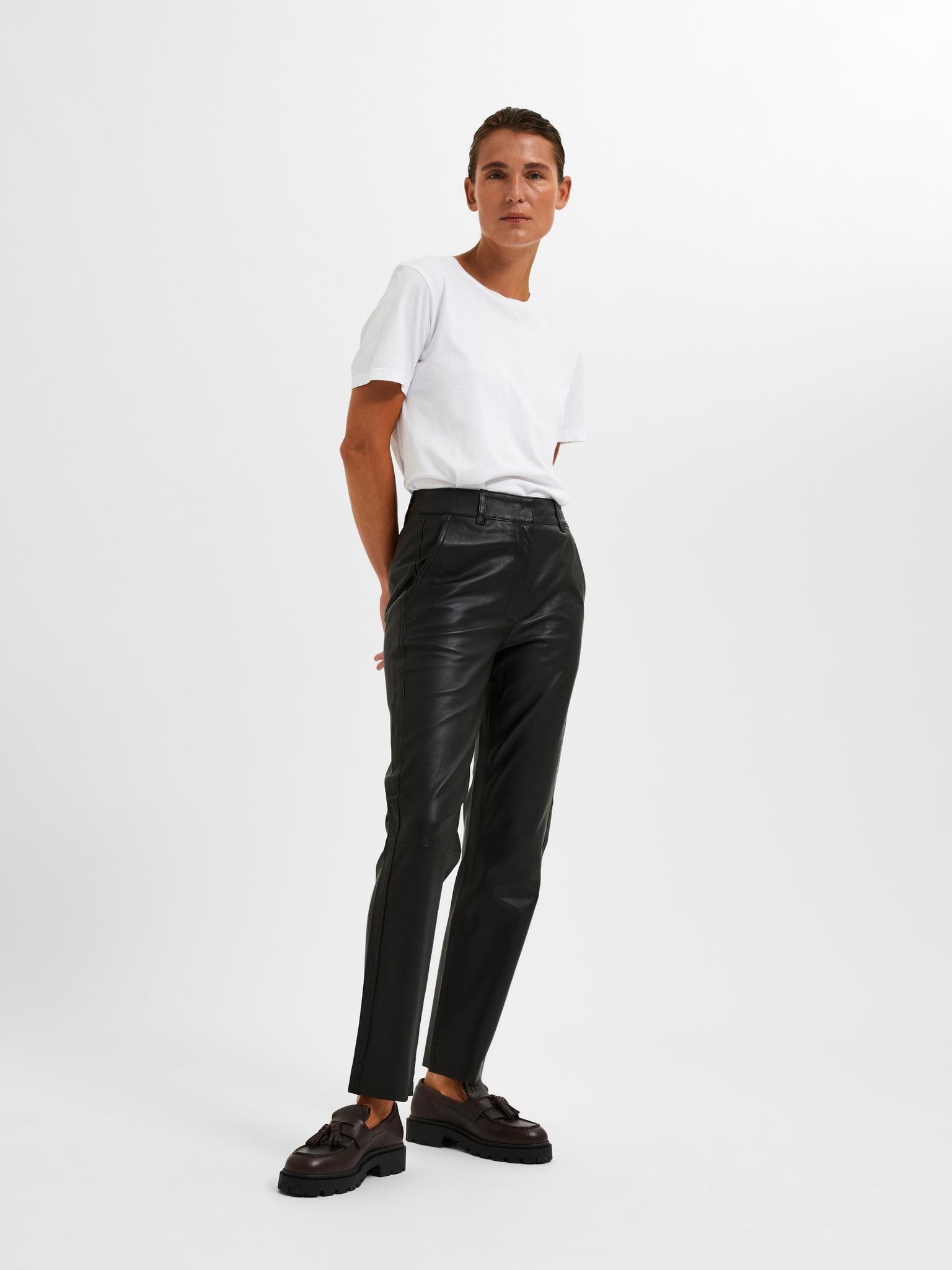 Marie Leather Pants – Bow & Pearl