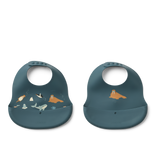 Ember Printed Bib 2-Pack - Arctic Sea