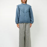 Fall Teddy Jacket - Dusty Blue