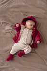 Fleece Booties - Red Plum