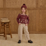 Collared Cardigan - Burgundy