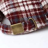 Baseball Hat - Burgundy Plaid
