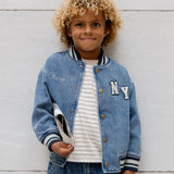 Varsity Jacket - Indigo Denim
