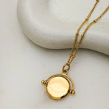 Luxe Disc Spinner Necklace - Gold