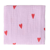Baby Swaddle - Purple Hearts