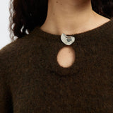 Lulu Brushed Knit Keyhole O-Neck