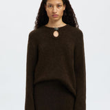 Lulu Brushed Knit Keyhole O-Neck