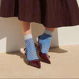 Elisa Glitter Socks - Nautical Blue