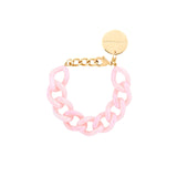 Mini Flat Chain Bracelet -Pink